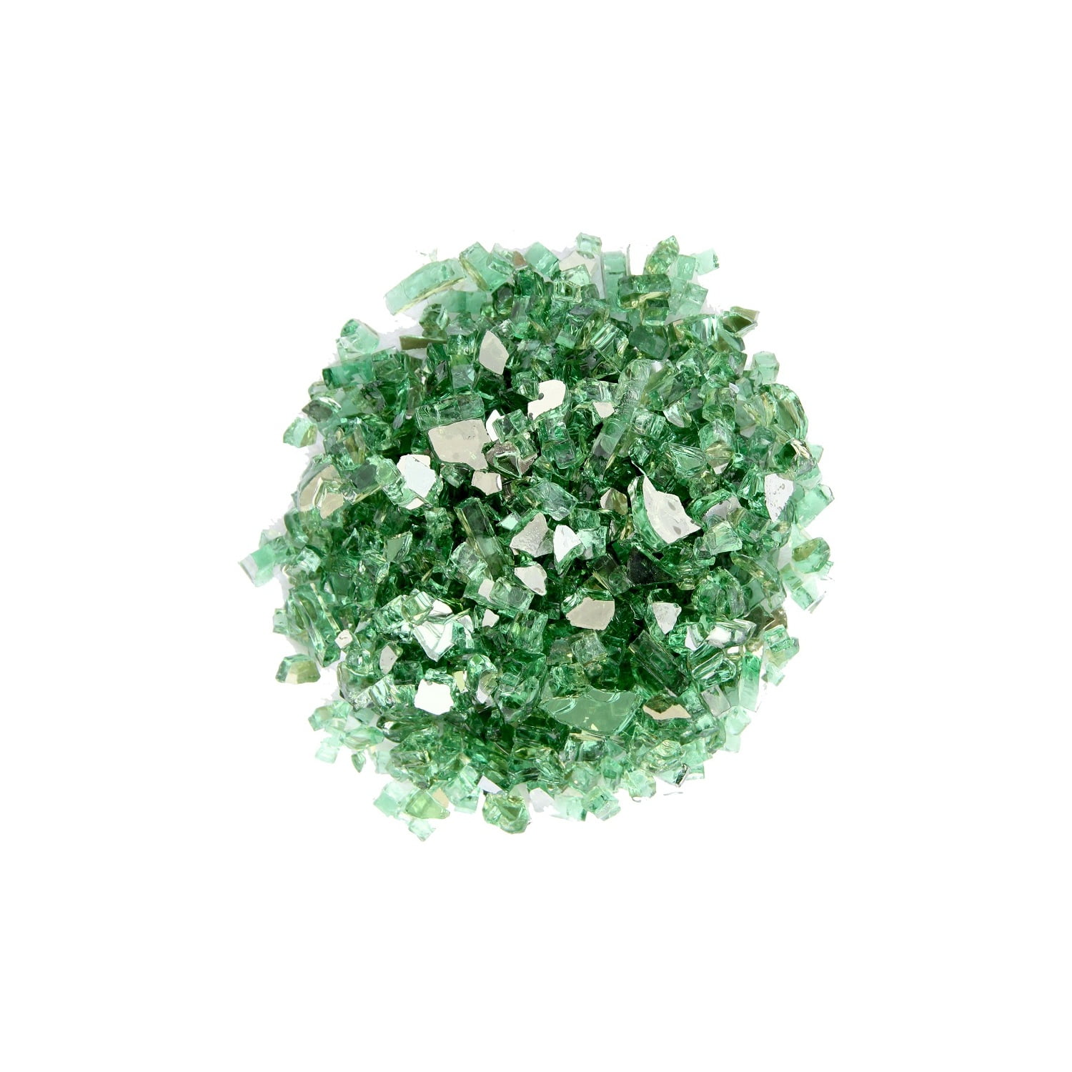Green Reflective Fire Pit Glass, 10 lbs