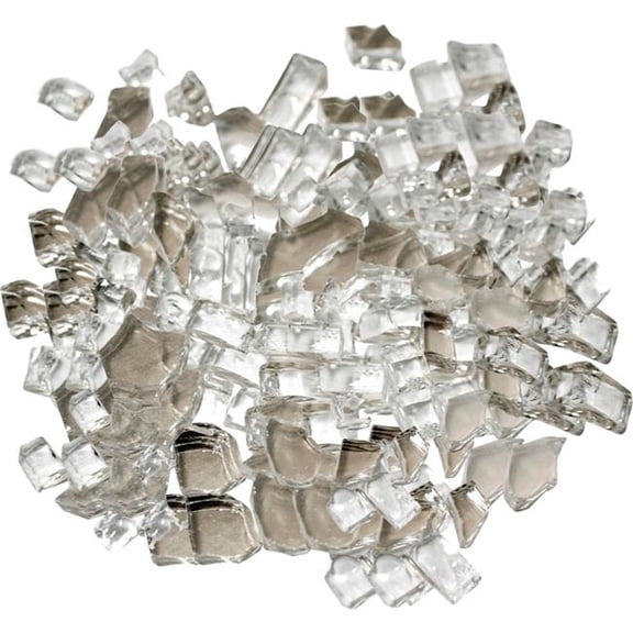 AZ Patio Heaters Reflective Fire Pit Fire Glass in Crystal