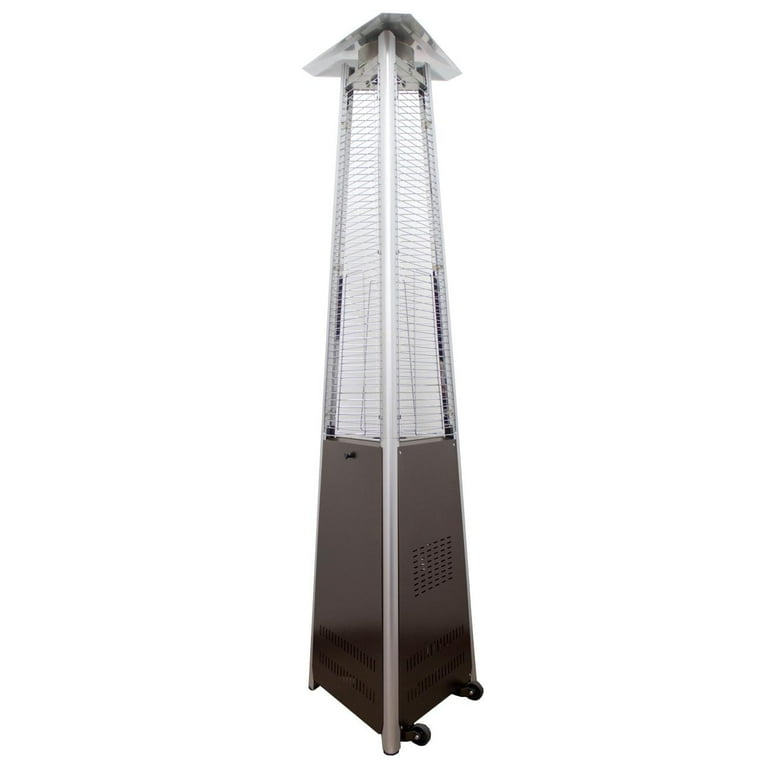 AZ Patio Heaters Tall Quartz Glass Tube Liquid Propane Stainless Steel Heater AZ Patio Heaters Tall Quartz Glass Tube Liquid Propane Stainless Steel Heater