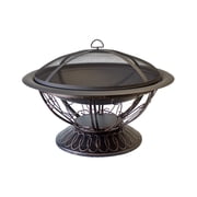 30" Wood Burning Firepit with Scroll Design
