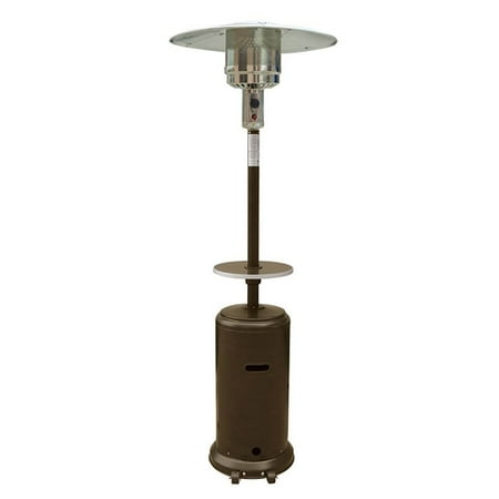 Patio Heater- 87" Tall AZ Patio Heater with Table- Hammered Bronze