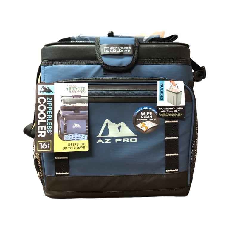 AZ Pro 16-Can Zipperless Cooler with Hardbody liner and SmartBin