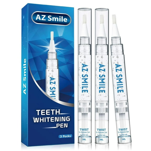 AZ Smile 3pcs Teeth Whitening Pen Teeth Whitening Gel Kit for Teeth Whitener No Sensitivity Mint Flavor