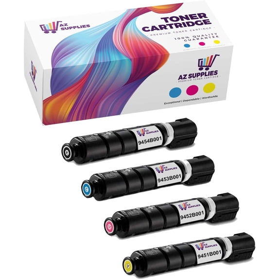 AZ Supplies Compatible Toner Cartridge Replacement for Canon 034 9454B001 9453B001 9452B001 9451B001 imageCLASS MF810Cdn imageCLASS MF820Cdn (Black Cyan Magenta Yellow - 4 Packs)