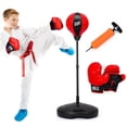 thumbnail interactive-video image 1 of Kids Punching Bags 3-8 Kids Boxing Set - Adjustable Punching Bag With Stand & Gloves For Ages 5-10 Boxing Bag With Stand 1 of 12
