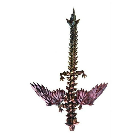 AZ Trading CDW9BKRGD 3D Printed Articulate Crystal Winged Dragon, Black, Red & Gold - 9 in.
