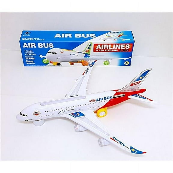 AZ Trading & Import AP133 Red Toy Airplane with Flashing Lights & Sound, Red