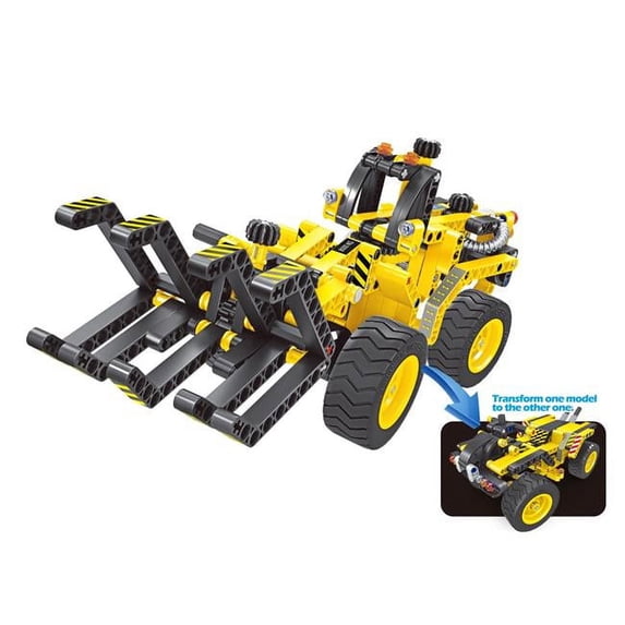 AZ Trading & Import PS6804 Bulldozer 2 in 1 3D Flexible Plastic Building Blocks for Boys