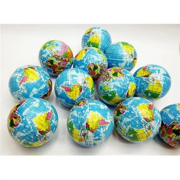 AZ Trading & Import PSBP24 Mini Planet Earth Soft Foam Stress Balls - 24 Balls Per Box