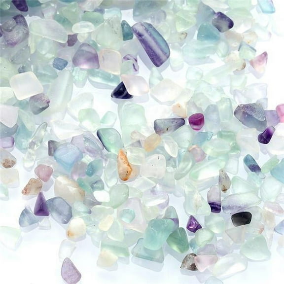 AZ Trading & Import RK460FL 1 lbs Fluorite Tumbled Chips Stone
