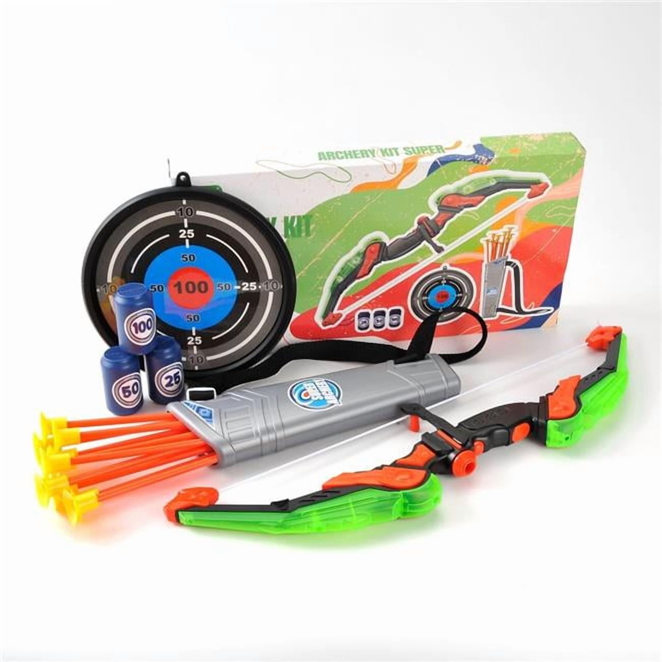 AZ Trading PS4B1 Green LED Light Up Bow & Arrow Archery Toy with Suction Cup Arrows, Green