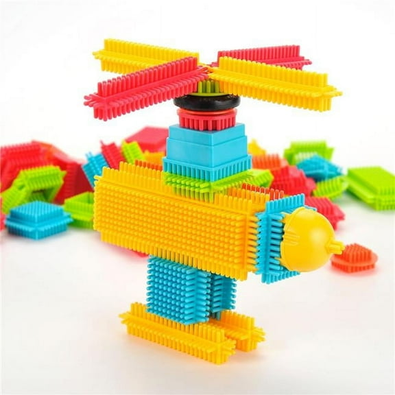Colorful Bristle Shape Building Blocks | 112 Pieces