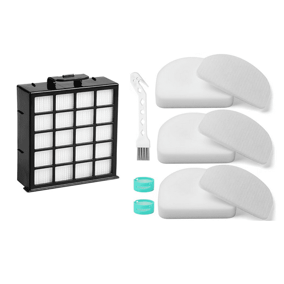 AZ4002 AZ4000 AZ4002W HEPA Filter Replacement Compatible with Shark POWERDETECT Upright Vacuum Cleaner and Shark Powered Lift-Away Heavy Duty Vacuum Suction, 6 Foam, 6 Felt, 2 HEPA, 2 Odor Cartridge