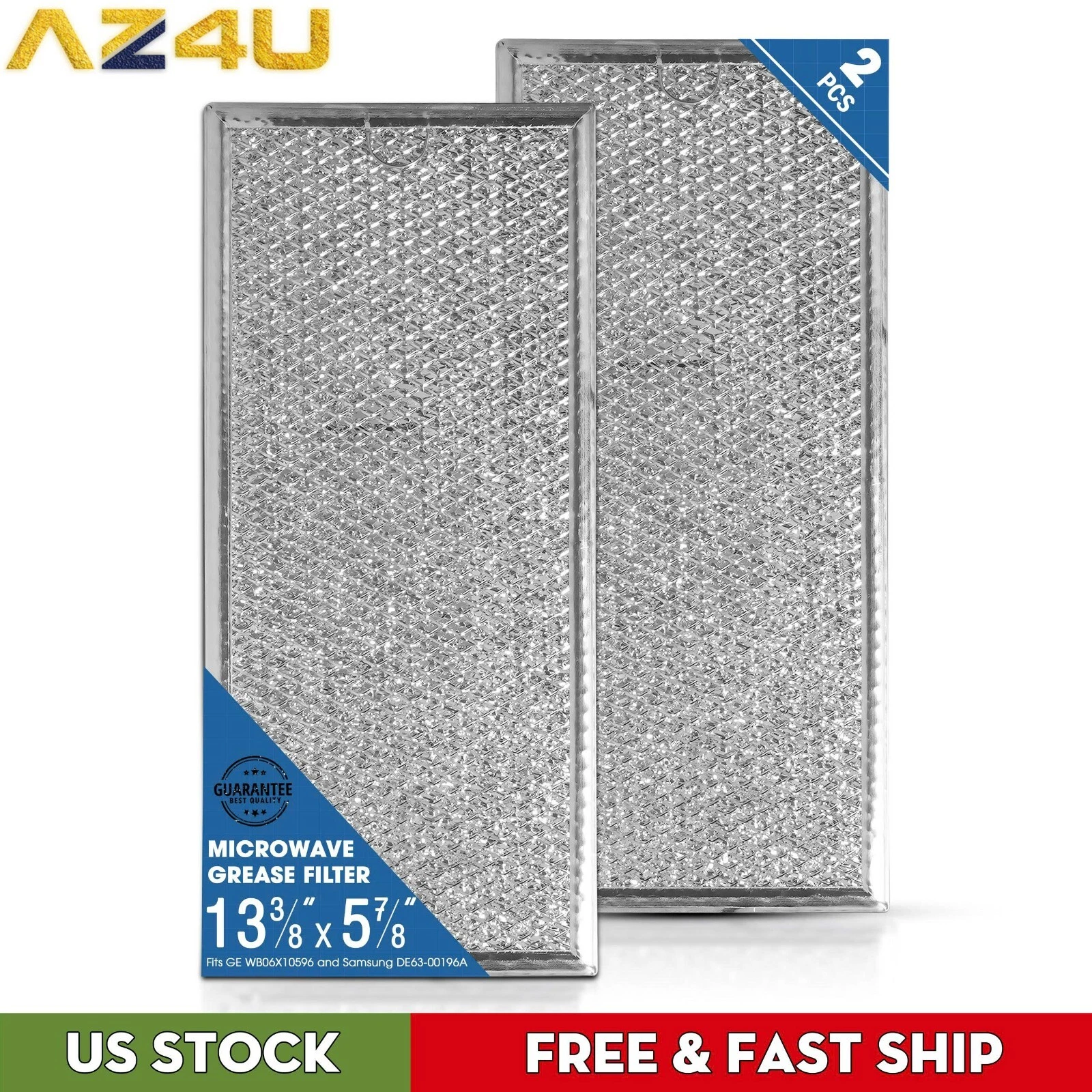 AZ4U 2 Pack Oven Grease Filter Compatible with GE JVM1870SK03 JNM1541SN1SS JNM1541DMWW JNM1541DMBB JNM1541 series Microwav