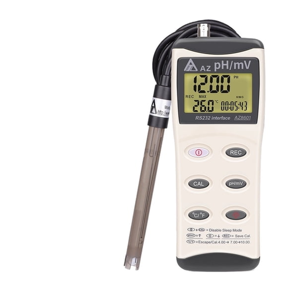 AZ8601 PH Tester 0.00~14.00pH Aquarium Aquaculture PH Meter PH MV Temperature Water Quality Tester