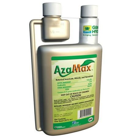 AZAMAX General Hydroponics 32 Oz Quart Botanical Insecticide Pest Control - OMRI