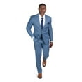 thumbnail image 1 of AZAR MAN Slim Fit Mens Solid Suit 2 Button Notch Lapel ZF10036A (38S, Slate Blue), 1 of 6