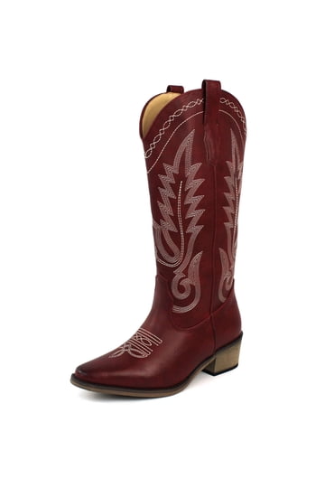 Bottines Cowboy Ariat Pour Femme - Cuir Rouge - Taille 6M (38) - Occasion