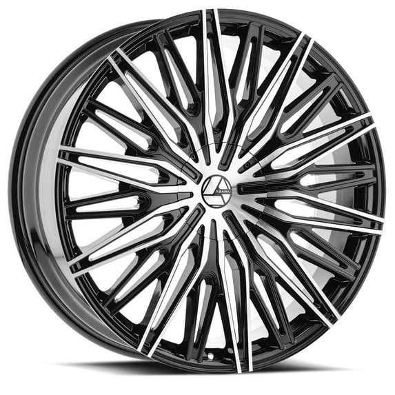 AZARA 22X8.5 5X112/5X114.3 38ET 74.1CB GLOSS BLACK & MACHINED