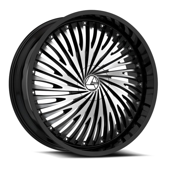 AZARA 24X9 BLANK/ 18ET 78.1CB GLOSS BLACK MACHINED