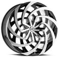 thumbnail image 1 of AZARA AZA-521 26X9.5 5X115 +32ET 78.1CB GLOSS BLACK & MACHINED WHEEL, 1 of 1