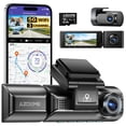 thumbnail image 1 of AZDOME M550 Pro 5G WiFi 3 Channel Dash Cam Built-in GPS, 4K Dual Dash Camera Front and Rear with 64GB Card, 2.5K+1080P Triple Car Camera, 3.19" IPS Screen, IR Night Vision, 24H Parking Mode, 1 of 8