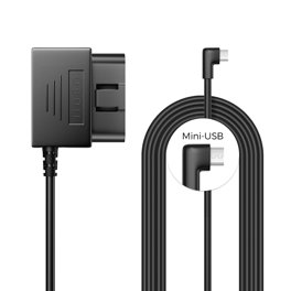 Dash Cam Hardwire Kit With Voltage Display - Type-C, 11ft, 12V-24V To 5V With Low Voltage Protection