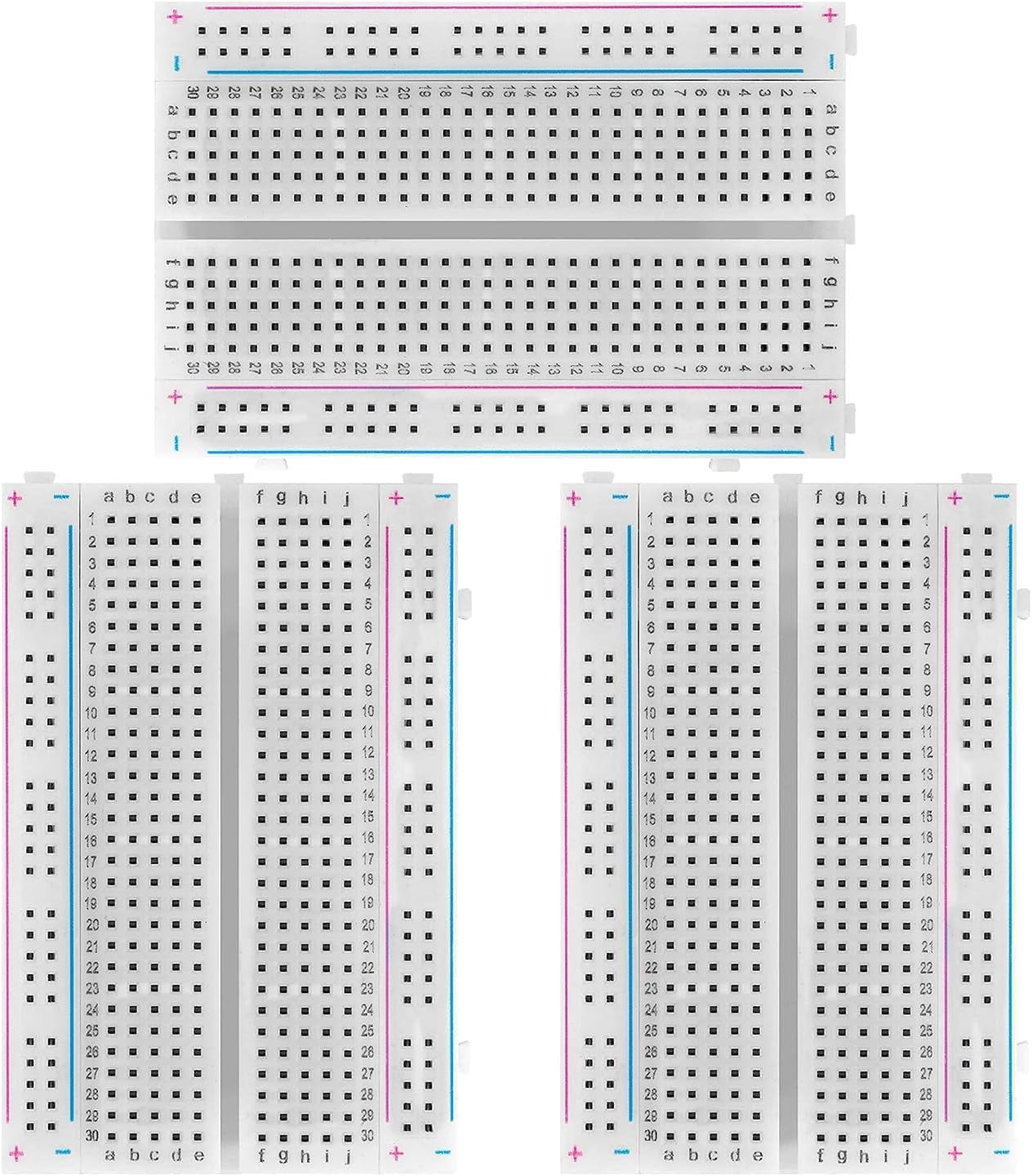 AZDelivery 3 x MB-102 Mini Breadboard 400 Tie Point Interlocking ...