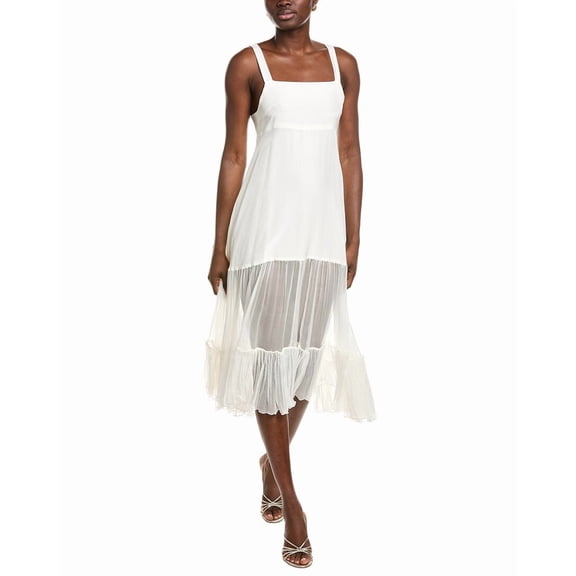 AZEEZA womens Bellevue Silk Midi Dress, xs
