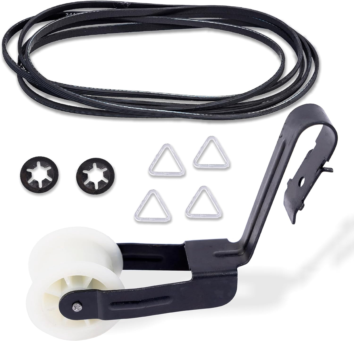 AZH Dryer Repair Drum Roller Kit Replacement For Kenmore 500 70 series, 110.65132411 110.76842501 110.68332700 110.62702100 110.76732501 110.7008700 110.61804000 With Idler Pulley Belt