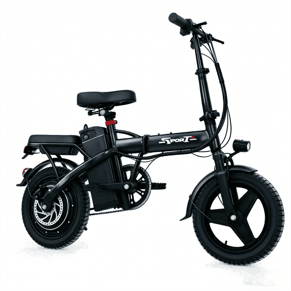 AZHAR 750W Foldable Electric Bike for Adults, 48V 10Ah Removable Battery, 14" Ebike, Electric Mini Bike,The range is 30 miles UL 2849