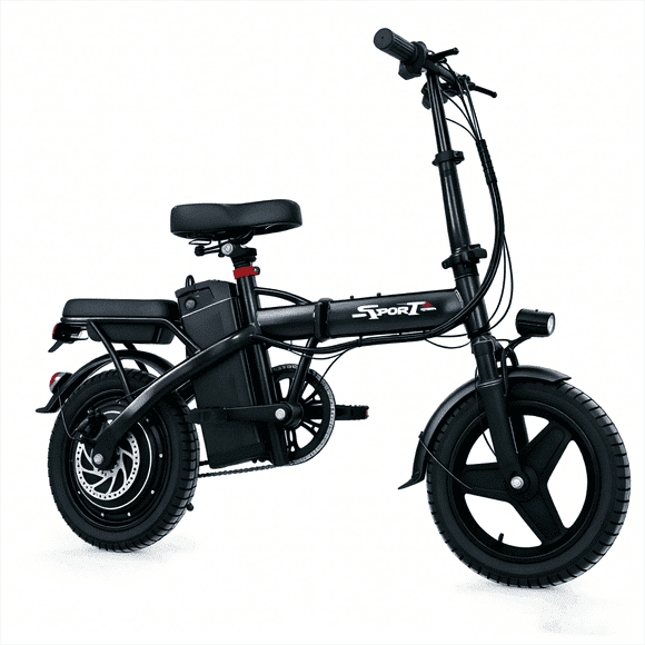 AZHAR 750W Foldable Electric Bike for Adults, 48V 10Ah Removable Battery, 14" Ebike, Electric Mini Bike,The range is 30 miles UL 2849