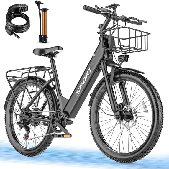 AZHAR 750W 20MPH 48V10.4Electric Bike for Adults,up 35 Miles Removable Battery Ebike, 26" Electric E Bike with 7-Speed,Adult Electric Bicycles for Commute Beach Snow Womens/Man All Terrain Class 2 UL