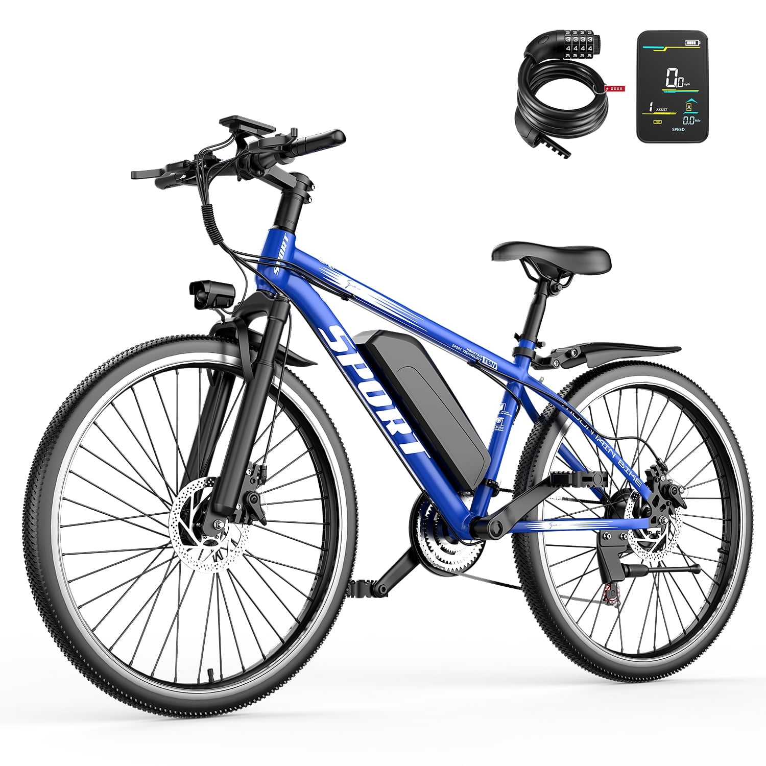 AZHAR Electric Bike for Adults, 26" Electric Mountain Bike