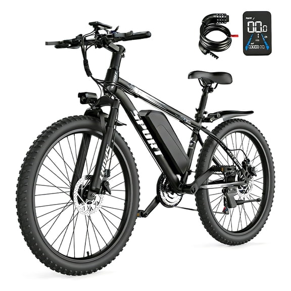 AZHAR Electric Bike for Adults, 26" Electric Mountain Bike, 1200W Peak Power Motor, Up to 25 MPH 45 Miles, Electric Bicycle with 48V 10AH Removable Battery, UL 2849