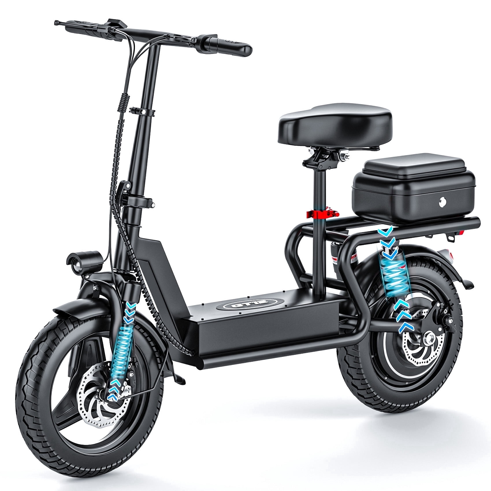 AZHAR GT12 Electric Scooter with Seat 1400W Peak Motor with Carry