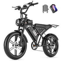 AZHAR T20 Electric Bike for Adults, 750W Peak 1800W Motor, 20"x4" Fat Tire, E Mountain Bike, 48V/15AH UL2849