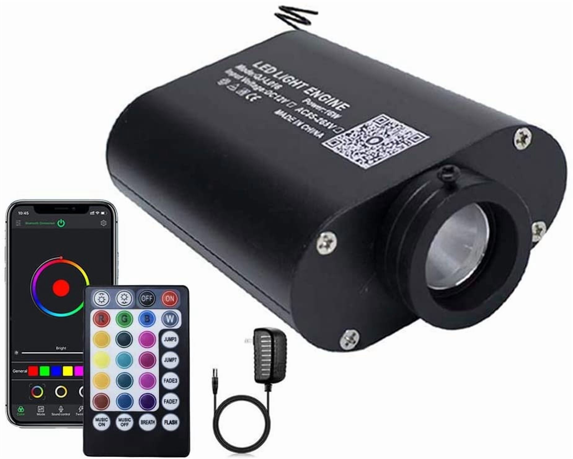 Optics Light Box AZIMOM 16W Car Use Sound Activated Fiber Optic Light Box Engine Music ...