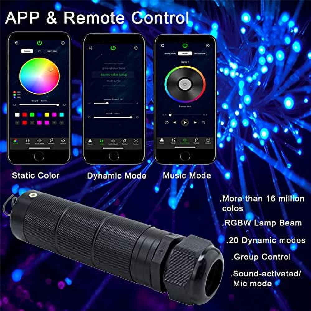 Bluetooth Light Tech AZIMOM 6W Bluetooth Music Control RGB LED Fiber Optic Lights Star ...