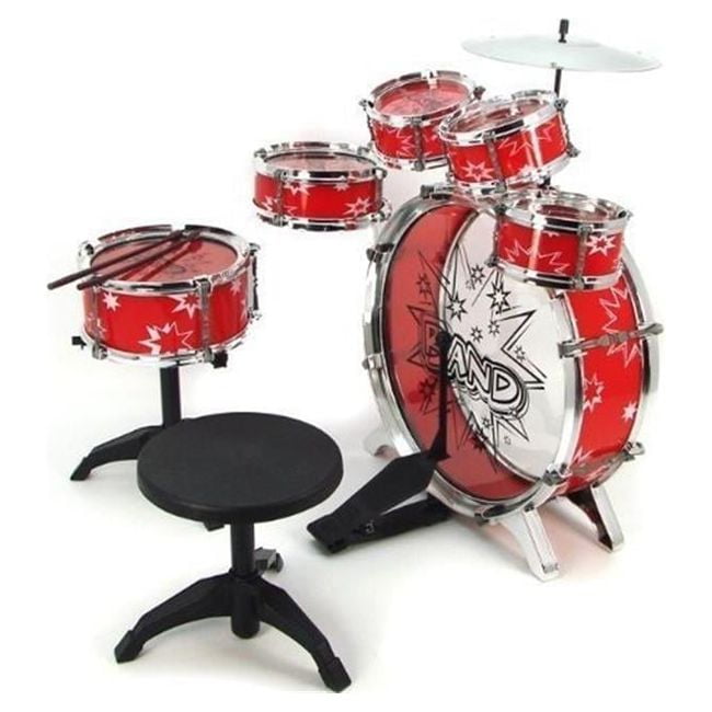 AZImport PS75A Red Kids Drum Set Musical Instrument Toy Playset