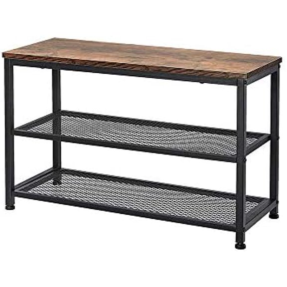 AZL1 Life Concept Shoe Bench, 3-Tier Engineered Wood Shoe Rack, Placement Shelves with Seat for Entryway, Living Room and Hallway$$Home Decor, Kitchen, & Other
