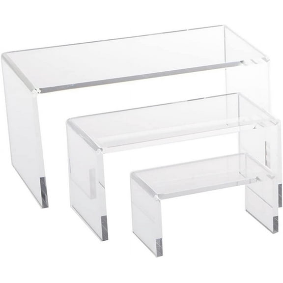 AZM Economy Clear Acrylic Riser Set Display Jewelry Showcase Fixtures Displays