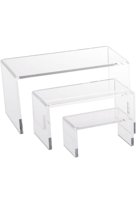 AZM Economy Clear Acrylic Riser Set Display Jewelry Showcase Fixtures Displays