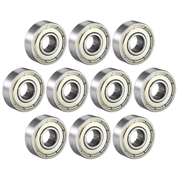 AZNCOS 608ZZ Ball Bearings(10-30 PCS), 608ZZ Metal Double Shielded Miniature Deep Groove Skateboard Ball Bearings (8mm x 22mm x 7mm)