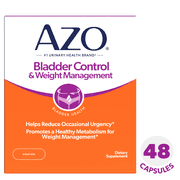 AZO Bladder Control with Go-Less  Blend + Weight Management Daily Supplement, Reduce Urgency, Leakage & Support Healthy Weight, 48 Count