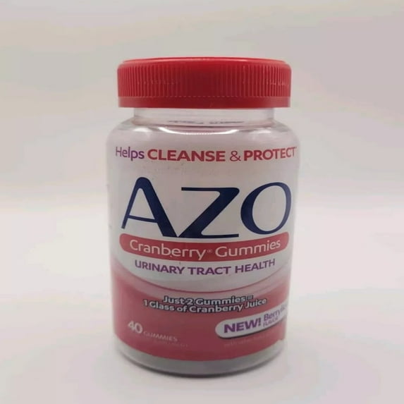 AZO Cranberry Gummies Urinary Tract Health, Mixed Berry, 40 ea (Pack of 2)