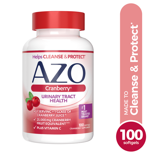 AZO Cranberry Urinary Tract Health Dietary Supplement, Sugar Free, 100 Count