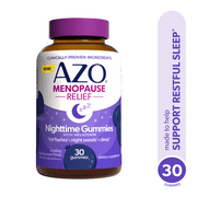AZO® Nighttime Menopause Gummies with Melatonin, Support for Hot Flashes and Night Sweats, for Women, 30 Count