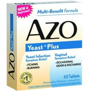 AZO Yeast Plus Tablets 60 ea Pack of 6