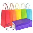 thumbnail image 1 of AZOWA Color Gift Bags Mini Small Kraft Paper Bags with Handles (4.7 x 2.4 x 6 in, Assorted, 25 Pcs), 1 of 8